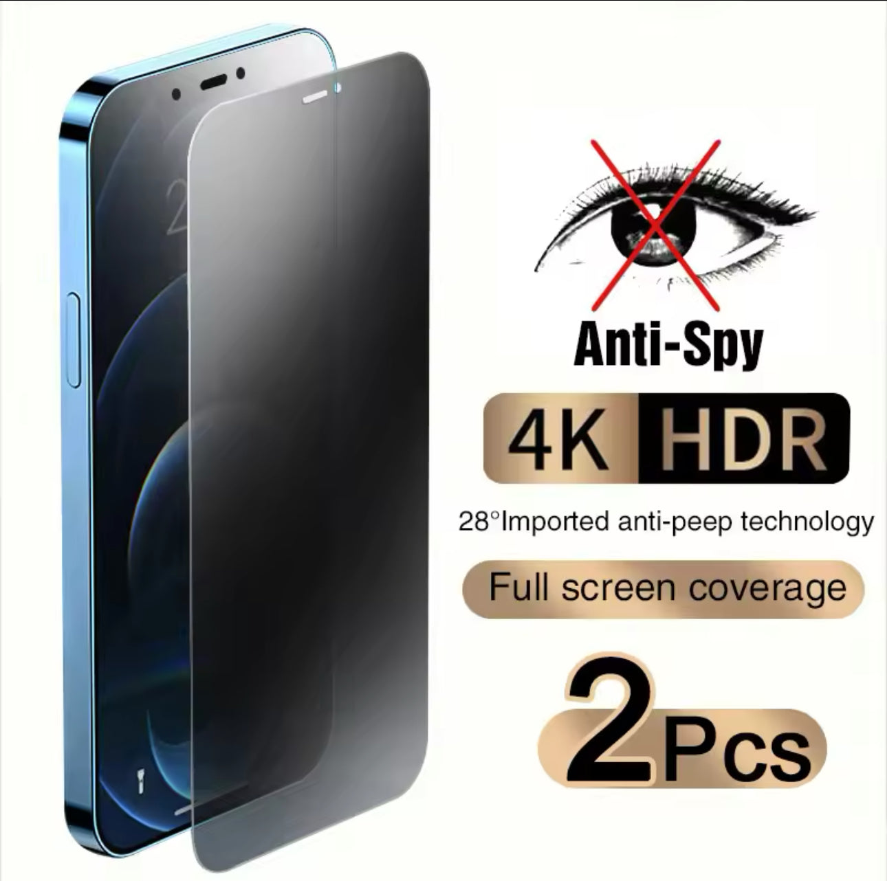 Your Anti-Spy iPhone Screen Protector (x2)